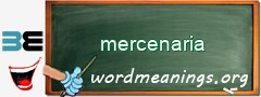 WordMeaning blackboard for mercenaria